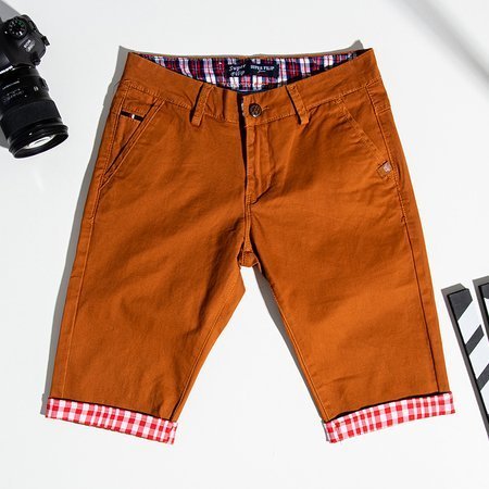 Brown and red men's shorts - Clothing