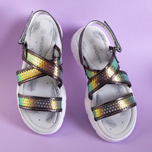 Black children's holographic sandals Onela - Footwear