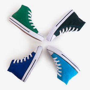 Dark green children's high sneakers Wikitoria - Footwear