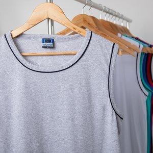 Gray Men's Sleeveless T-Shirt - Clothing
