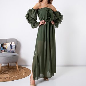 Green women's maxi dress - Clothing