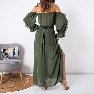 Green women's maxi dress - Clothing
