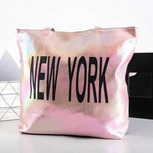 Ladies 'pink holographic bag - Accessories