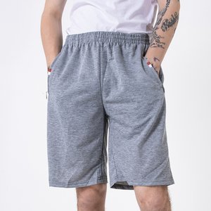 Light gray men's shorts - Clothing