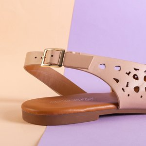Light pink openwork sandals for women Gabinca - Footwear