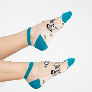 Multicolored women's 5-pack print ankle socks - Socks