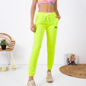 Neon yellow women's sweatpants - Clothing