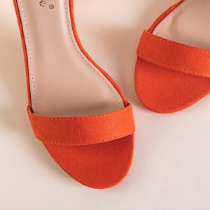 Orange women's sandals on a post Anniet - Footwear