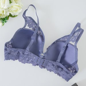 Purple women's bra with lace - Underwear