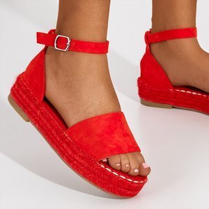 Red women's Sitra platform sandals - Footwear