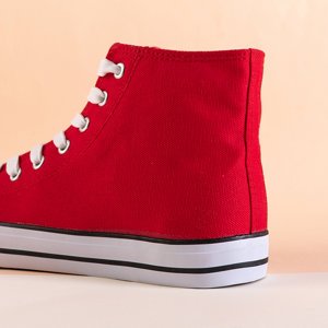 Red women's high sneakers Skarla - Footwear