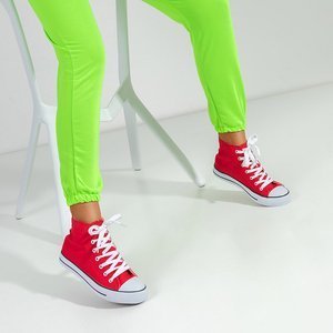 Red women's high sneakers Skarla - Footwear