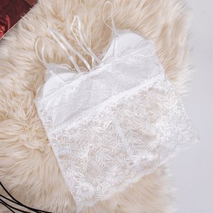 White lace bralette top - Underwear