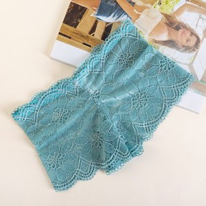 Women's turquoise lace boxer shorts - Underwear
