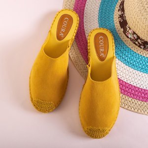 Yellow women's sandals a'la espadrilles Toshiko - Footwear