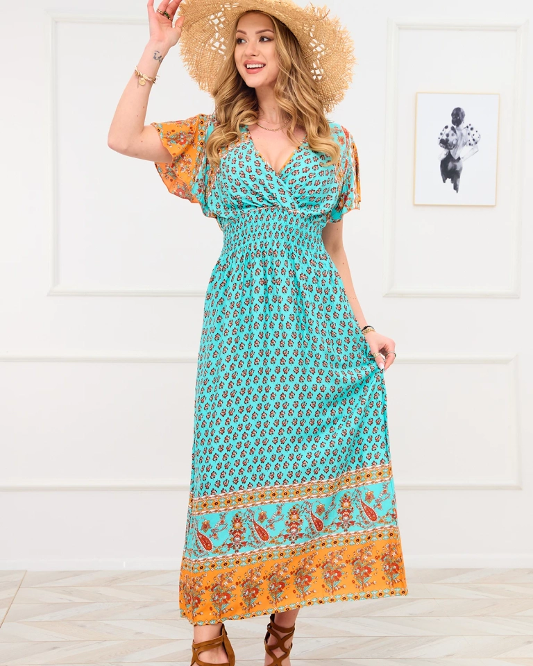 Blue summer maxi dress - Clothing