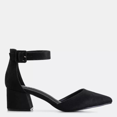 OUTLET Черные женские сандалии на стойке Juti - Обувь