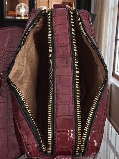 Cassandra Women's Handbag Burgundy Ecological Leather