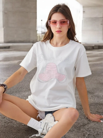 Royalfashion Women's cotton blouse with print