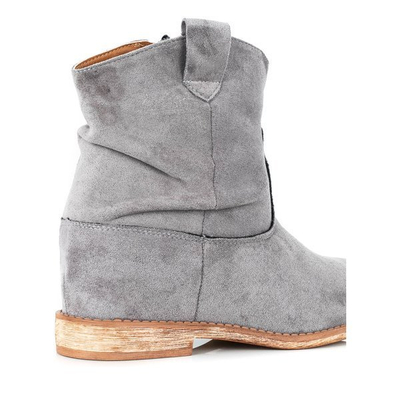 Gray cowboy boots on a wedge Bertold - Footwear