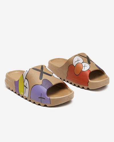 Royalfashion Gold-brown women's Elmino flip-flops