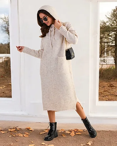 Royalfashion Women's long sweater dress