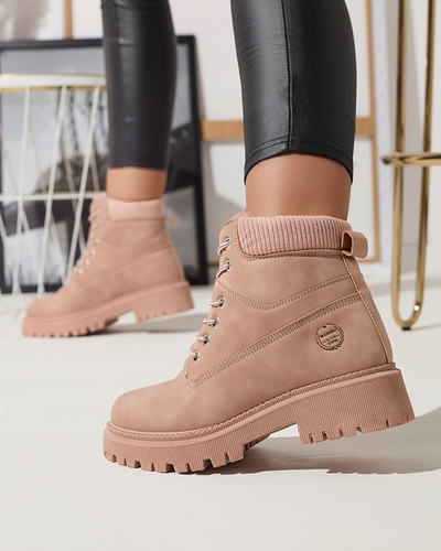 Dark pink women's insulated trapper boots Teruna - Footwear