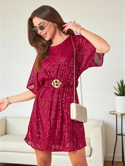 Royalfashion Sieviešu kleita ar spīdumiem