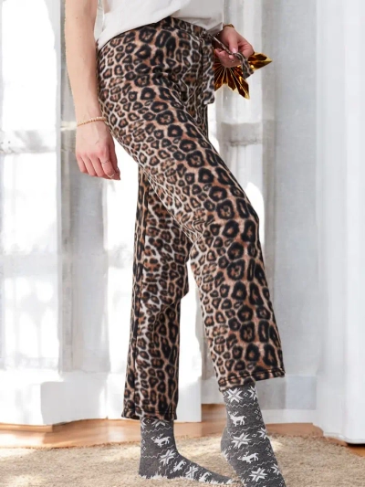 Royalfashion kokvilnas Ziemassvētku sieviešu pidžamu bikses ar pārbaudi