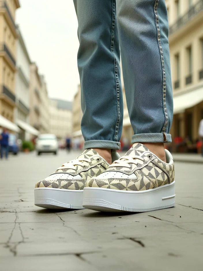 Royalfashion Women's sports shoes with Ozofio print