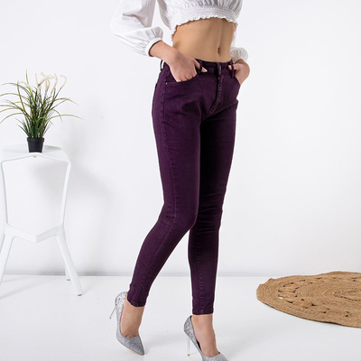 Purple Women's Material Tube Pants - Clothing
