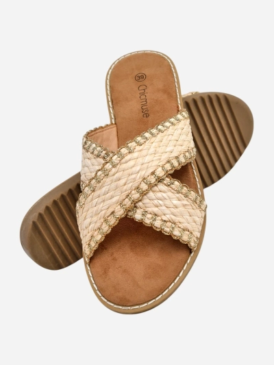 Royalfashion Women's flip-flops with braided straps Bornes