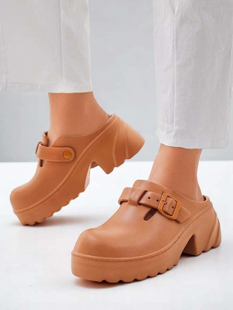 Royalfashion Women's rubber heeled sandals Voxones