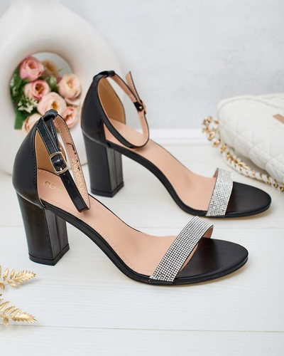 Royalfashion Women's sandals with zircons Cemilces