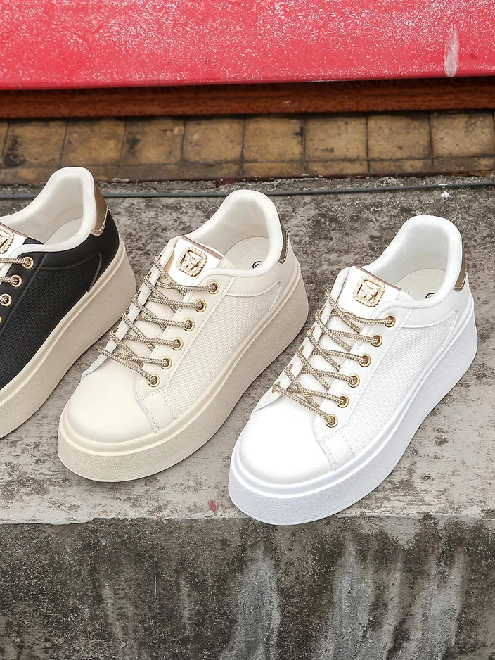 Royalfashion Women's sporty sneakers with decorative laces Eone