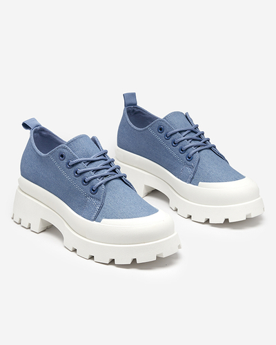 Women's blue lace-up lace-up shoes Rozia - Footwear