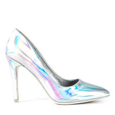 Silver holographic pumps on a Monte Carlo heel - Footwear 1
