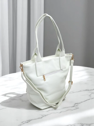 Royalfashion Large women's shopper bag made of eco-leather