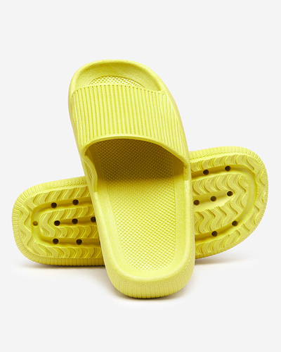 Green rubber slippers with Torika embossing - Footwear