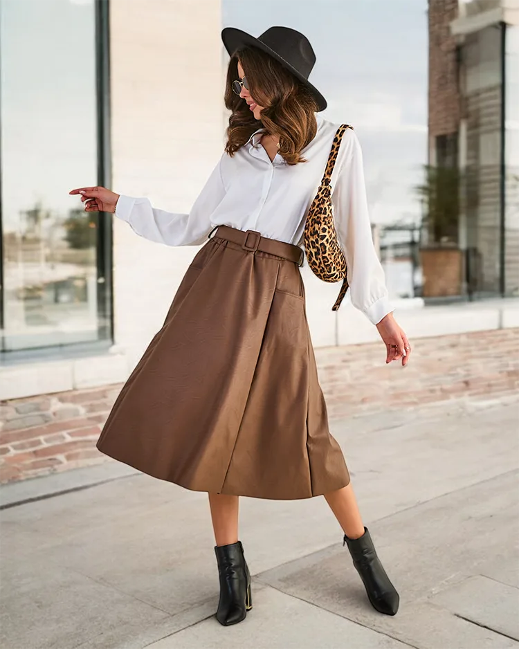 Royalfashion Sieviešu vidēji garš svārkos PARI LIELUMS