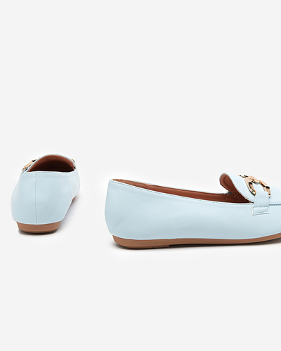Blue ladies loafers in eco-leather Kesine - Footwear