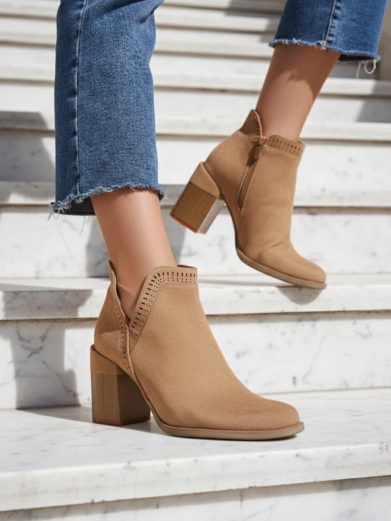 Женские ботильоны на каблуке Royalfashion Vettot