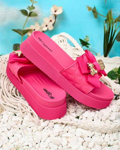 Royalfashion Женские стеганые шлепанцы с декоративным бантом Nelmi