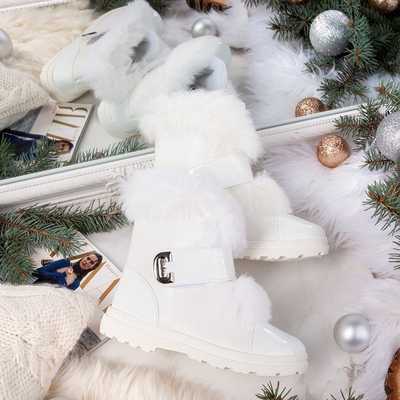 Harriett fur-lined white snow boots - Footwear