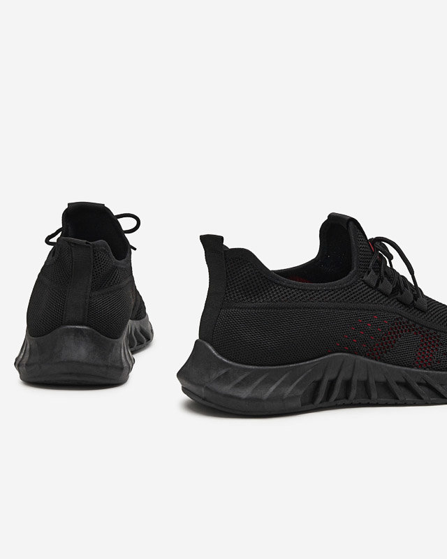 Black and red men's sports shoes Kertino - Footwear