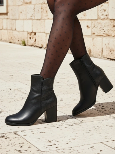 Royalfashion Women's ankle boots on a post Abinom