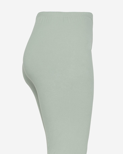 Женские зеленые леггинсы 3/4 PLUS SIZE - Одежда