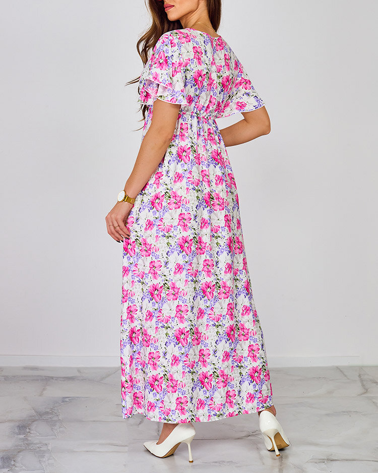 Royalfashion Sieviešu puķaina midi kleita