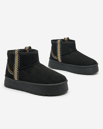 Royalfashion Women's short boots a'la snow boots with ornament Erititta