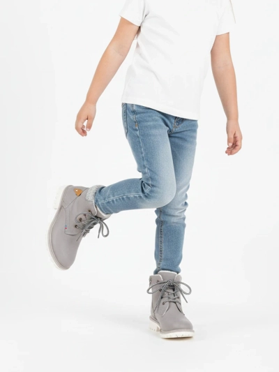 Pelēki zēnu siltināti zābaki Tiptop - Apavi